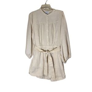 FRNCH Paris Talia Crème Cottagecore Feminine Cotton Romper Sz L